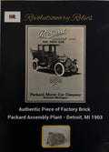 Vintage Packard Car Assembly Plant Brick Relic Fragment Circa. 1903 - Detroit, Michigan