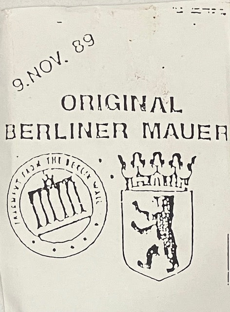 Original Piece of the Berlin Wall - Authentic Relic Real Wall in Germany w/ Certificate