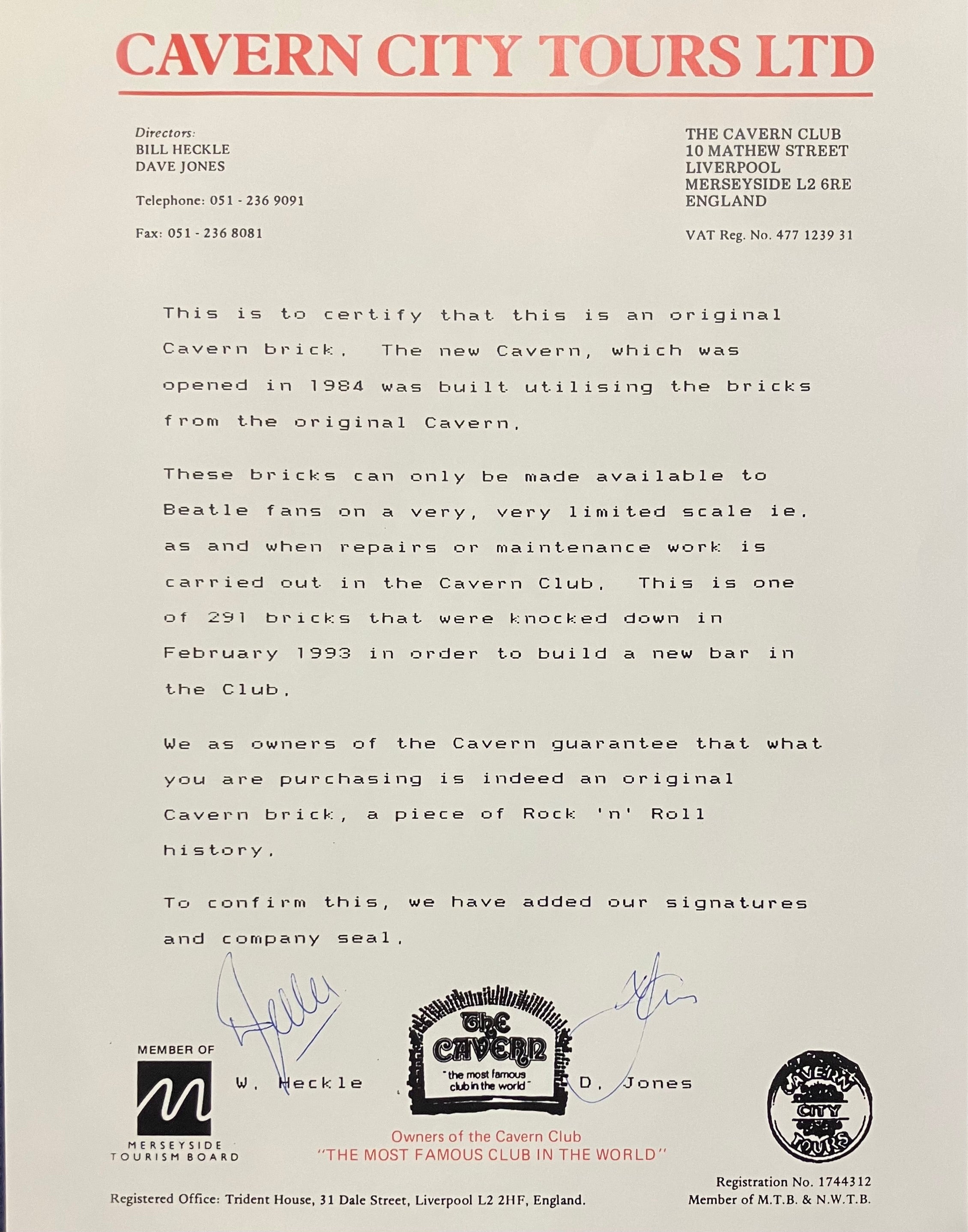 Original Vintage Authentic Brick Fragment From The Cavern Club The Beatles Beginning