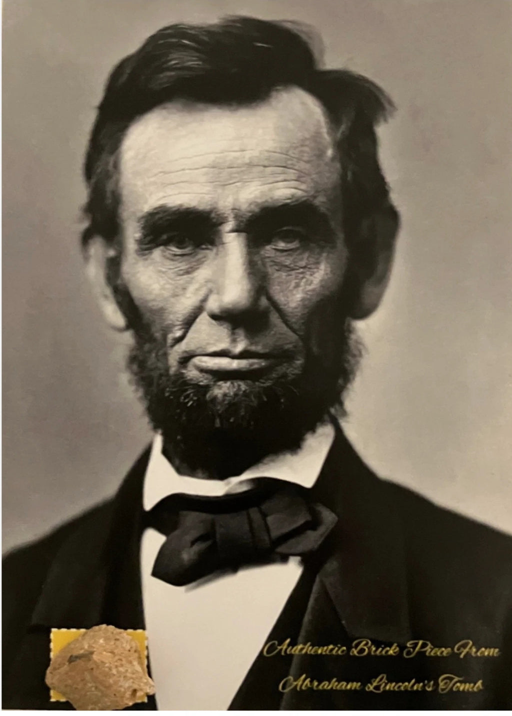 President Abraham Lincoln Authentic Brick Relic from Tomb w/ Certificate of Authenticity