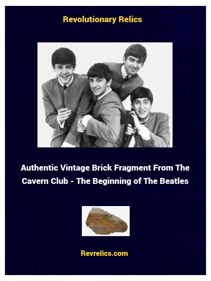 Original Vintage Authentic Brick Fragment From The Cavern Club The Beatles Beginning