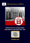 Rare Piece of Chicago Stadium Brick Michael Jordan Bulls NBA Played GU Relic